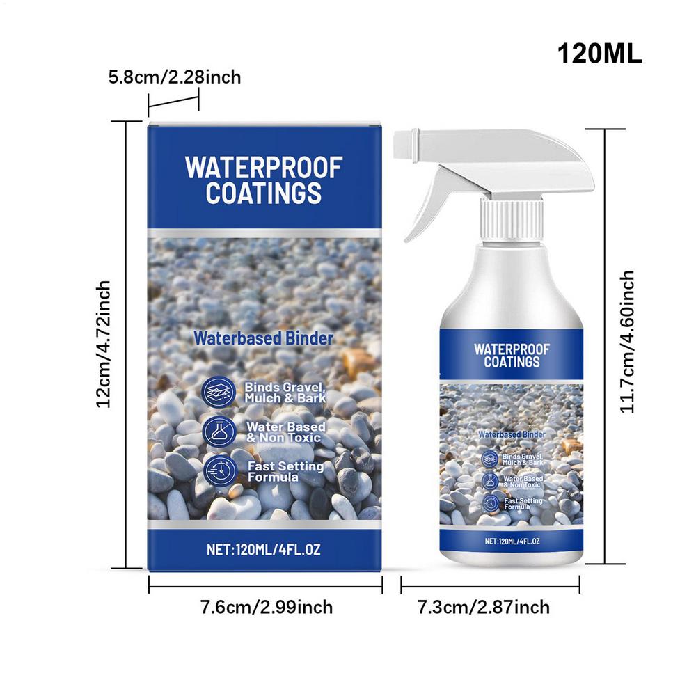 Gravel Glue Lock Down Sticky Rock Glue Sealer Adhesive Stabilizer Waterproof Fast Drying Spray 120ml For Outdoor Yard Playground