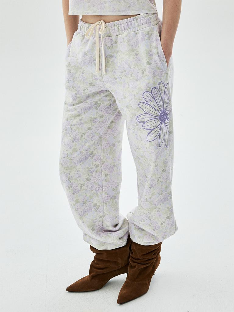 [mardimercredi] JOGGER PANTS FLEUR FLOWER_PURPLE LILAC