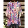 Summer Fashion New Large Size Crew Neck Abstract Graphic Print, Accessories Not Included.