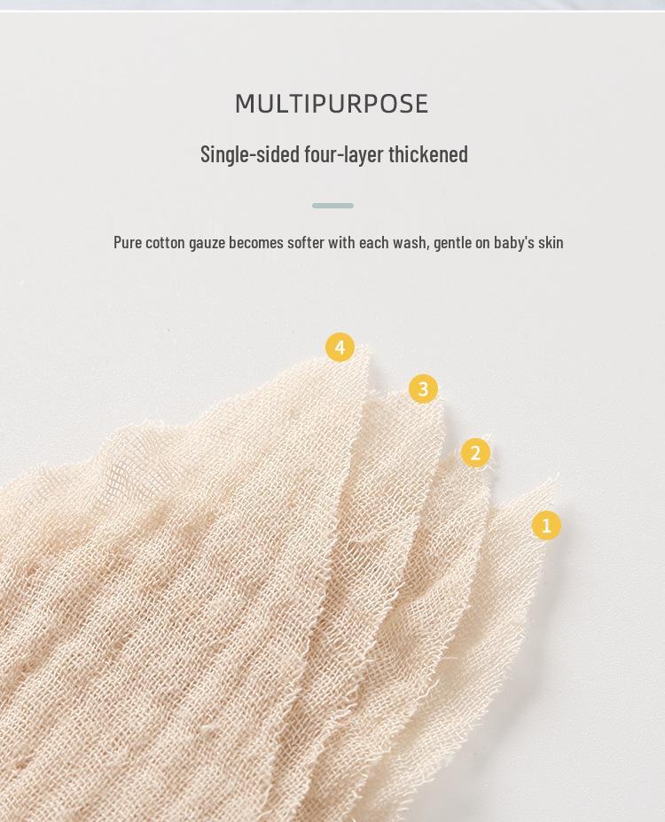 Children's Cotton Gauze Hooded Poncho Bath Towel - Absorbent Wearable Swim Wrap