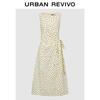 UR2026 Polka Dot Pleated Sleeveless Dress