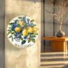 1 PCS 2D Wooden Hanging Sign Vintage Lemon Welcome Sign Theme 8 Inch Round Sign Home Bar Garage Cafe Garden Decoration
