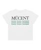MUCENT Slogan Short Sleeve T-Shirt (Crop, Loose Fit)
