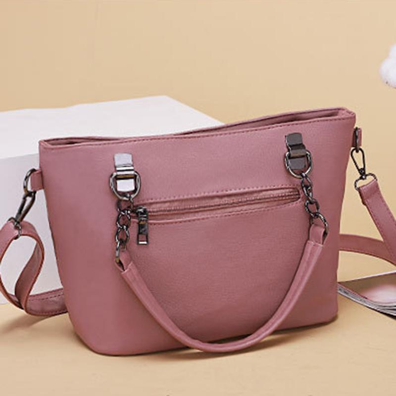 IELGY Messenger Bag Embroidery Thread Women's Bags Handbag Black Casual Style Fashion One-shoulder Rhombus European And American Chain