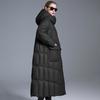 European and American white duck down winter new loose warm thickened cold-resistant down jacket women extended coat women