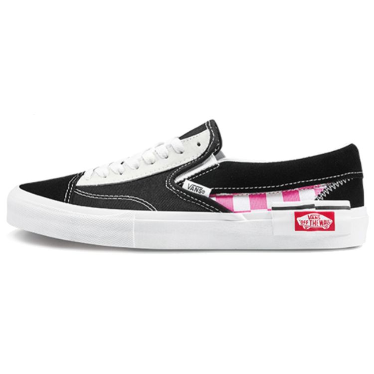 

Vans Classic Slip-On CAP Checkerboard — Кроссовки унисекс чёрно-розовые Azalea-Pink VN0A3WM5T9I