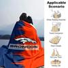 Denver Broncos Logo Print Flannel Blanket High Quality Warm Comfortable Cover for All Seasons Perfect for Gifts Home Decor