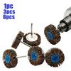 80-Grid Leaf Wheel Grinding Head with Handle Sanding Sponge Metal Woodworking Polishing T-Type Grinding Head for DIY Projects