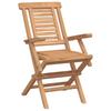 Garden Set 5 pcs. Brown Solid Wood Teak