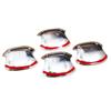 Chrome Car Exterior Side Door Handle Bowl Cover Trim Bezel Plastic fit for Toyota Grand Highlander 2024 2025