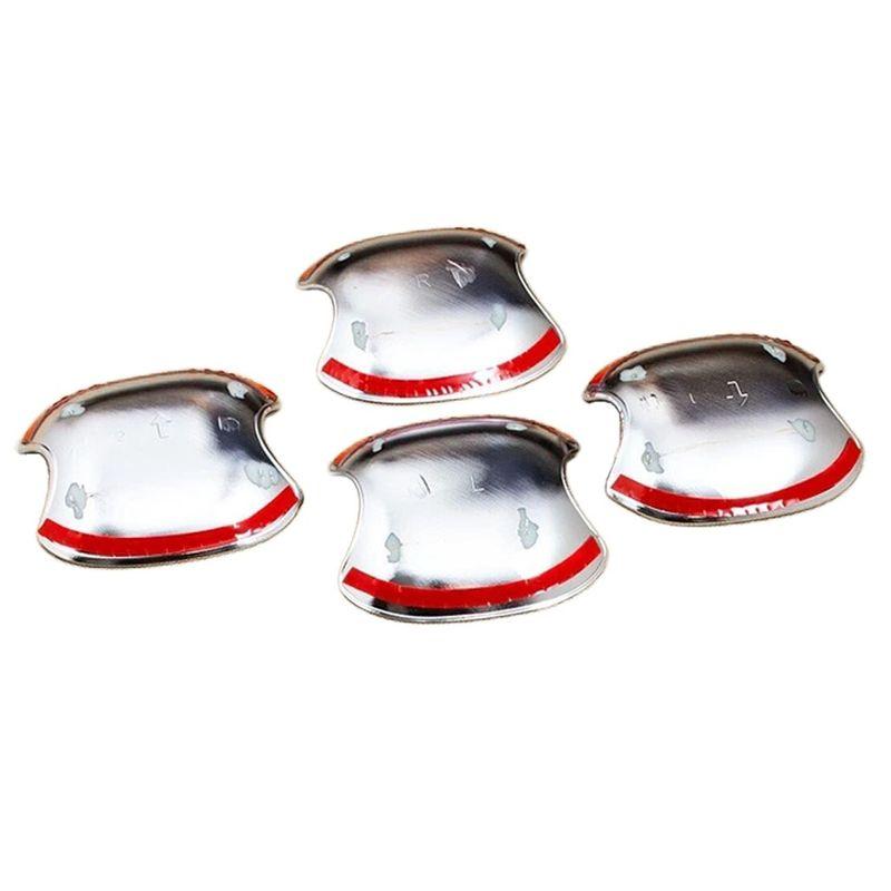 Chrome Car Exterior Side Door Handle Bowl Cover Trim Bezel Plastic fit for Toyota Grand Highlander 2024 2025