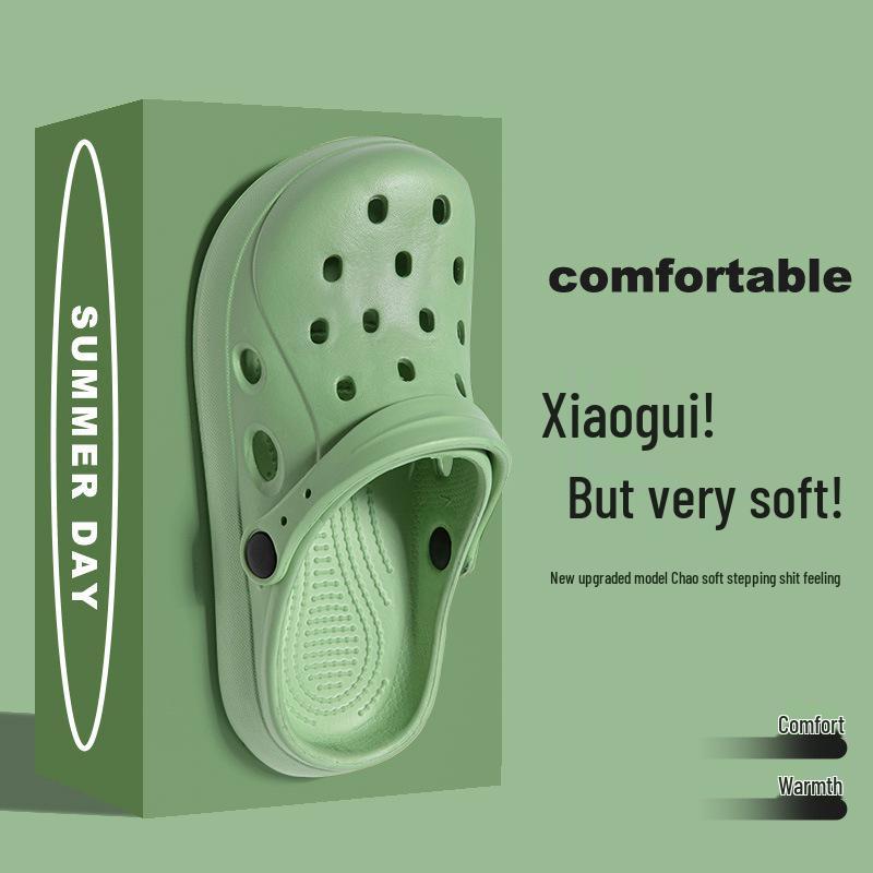 Nové dámské pantofle s uzavřenou špičkou s kresleným potiskem - Roztomilé a pohodlné letní boty pro vnitřní/venkovní nošení