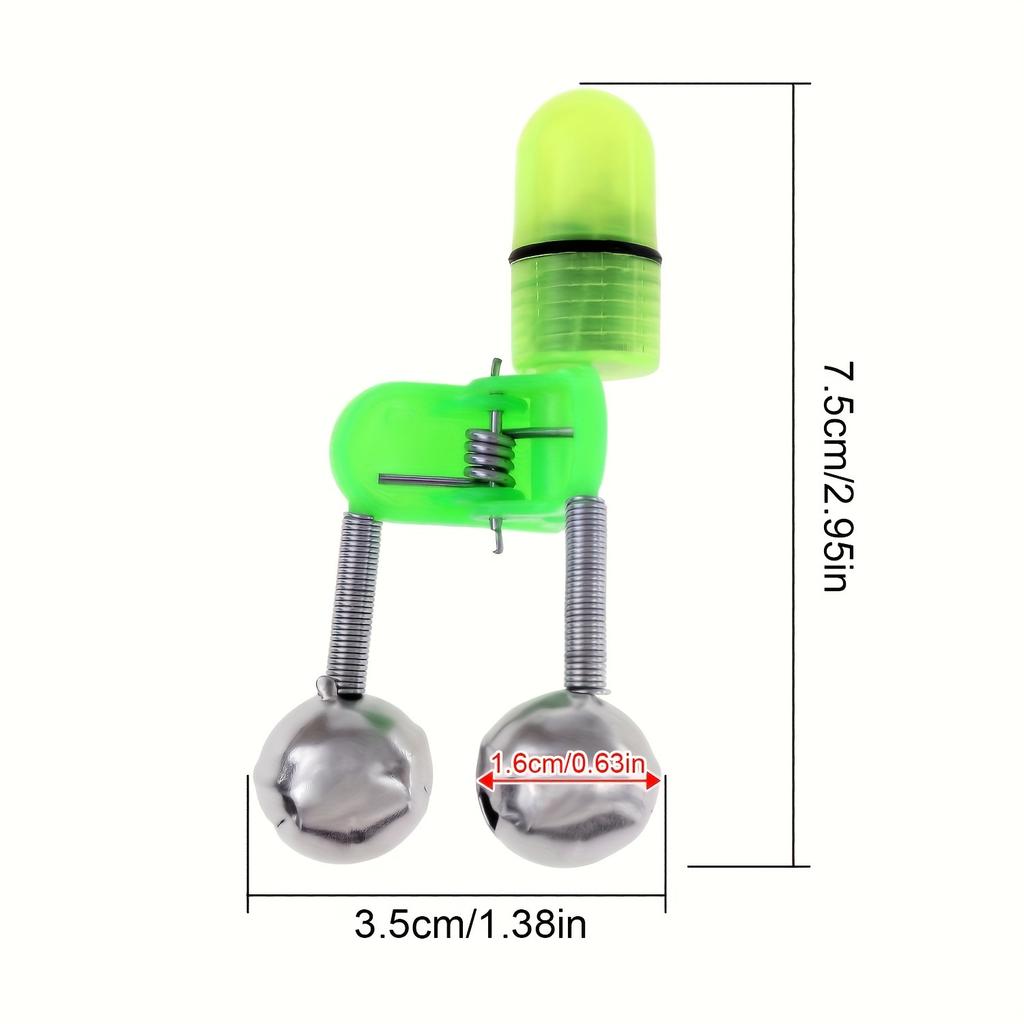 10pcs Fishing Bite Alarm Bells Glow in Dark Fishing Bell Alarm for Outdoor Night Fishing Activity