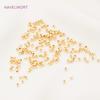 14K Gold Plated Brass Metal Seed Beads 2.5mm/3mm/4mm Round Smooth Spacer Beads For Bracelet Necklace DIY Jewelry Fittings