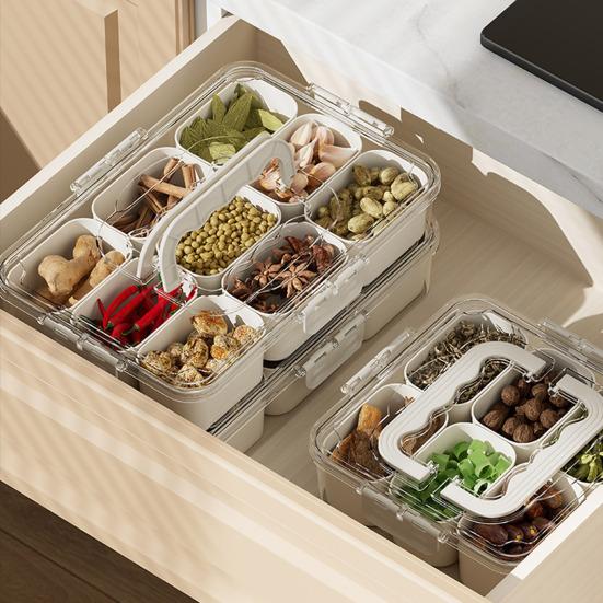 Snack Box Container with Multiple Compartments BPA Free Transparent Lid Design