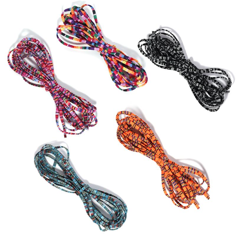 5 Yards Cotton Rope 5mm Fabric Ethnic Decorative Flat Twisted Cords For Handmade Bracelets Materials Jewelry Making Wholesale