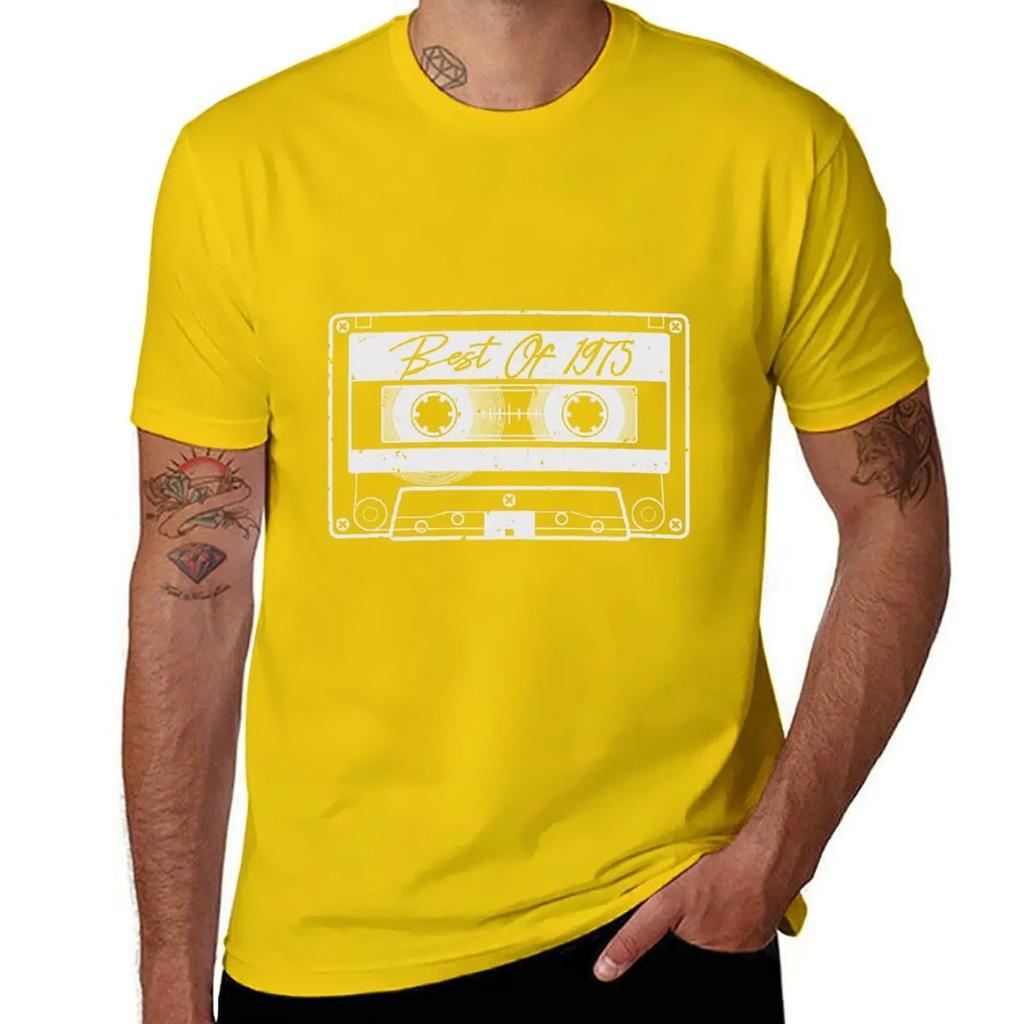 Cassette Tape Best Of 1975 TShirt vintage anime shirt tops vintage cotton graphic tees men clothing