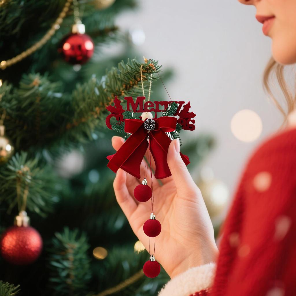 Vánoční vločkovaný zvonek vánoční stromek ozdobný přívěsek