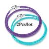 2Pcs/Lot Vintage Jewelry Leather Chain Bracelets Fit DIY Handmade Beads Charms Bracelet Couples Pulsera Jewelry For Women Men