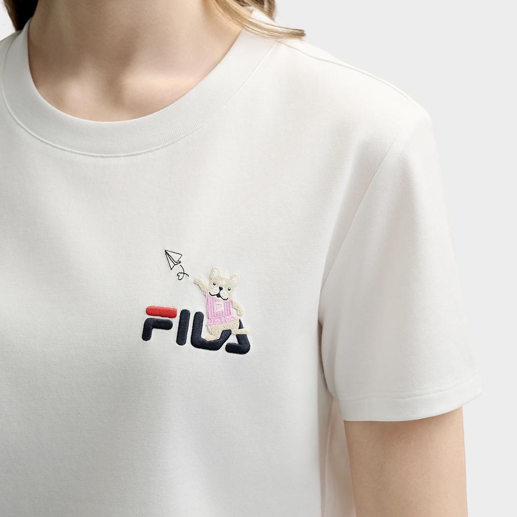 New FILA ORIGINALE T Shirt Women's Cloud White F51W529109F-WT