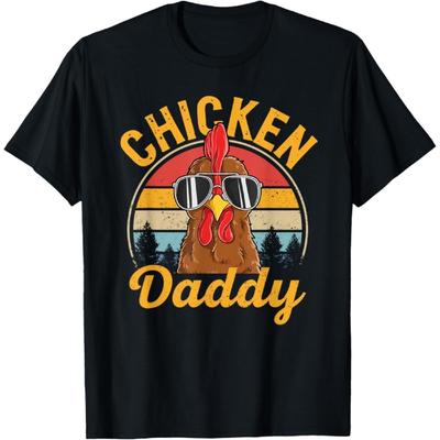 Camiseta Divertida para Hombre 'Chicken Daddy' Padre de Gallinas