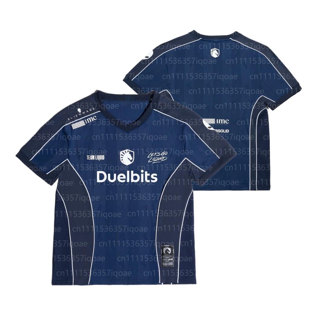 2026 3D V-neck Breathable Short-Sleeved Team Liquid DOTA2 BLAST Slam S6 T-shirt Shirts Customizable Nickname