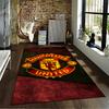 "Manchester United Logo Teppich, Roter und Schwarzer Sportfan Dekor Teppich" Geeignet für den Einsatz als Anti-Rutsch-Matte für Wohnzimmer Schlafzimmer Sofas