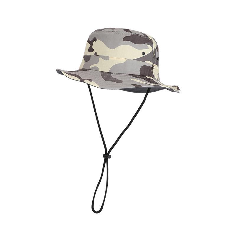

Childrens Summer Camouflage Fisherman Hat With Wide Brim Waterresistant Sunshade For Outdoor Activities Beige