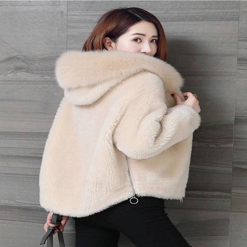 Womens Long Sleeve Mid-long Faux Fur Collar Coat Winter Jacket Overcoat