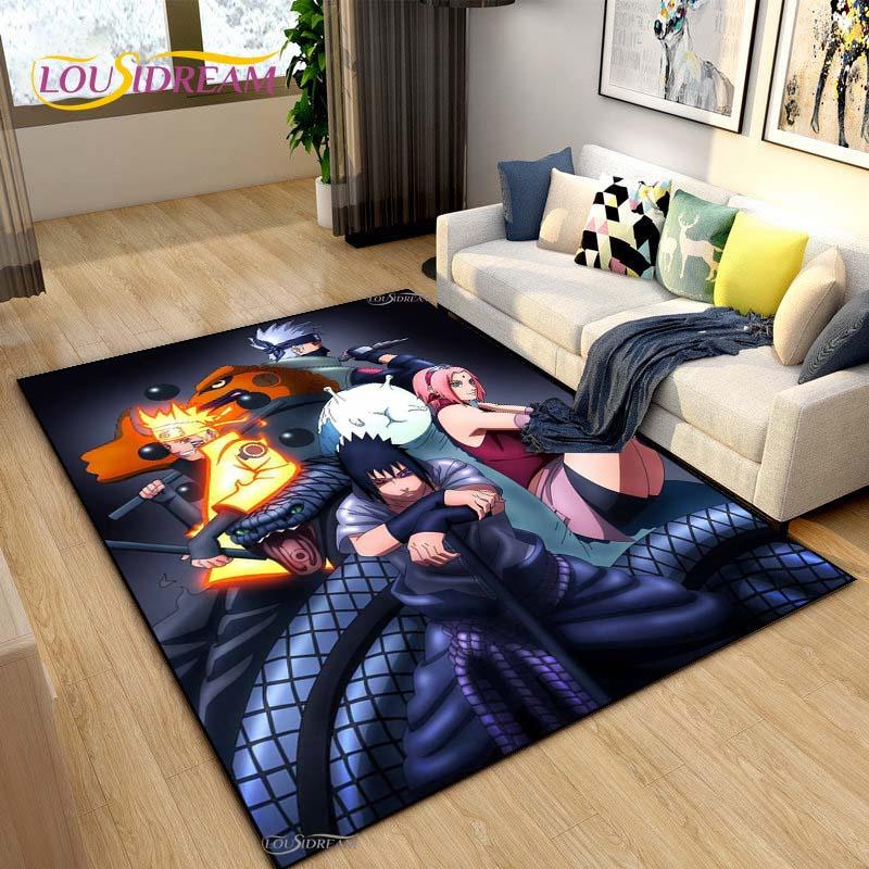 Bandai Naruto Cartoon Anime Carpet for Living Room Bedroom Cute Rugs Kitchen Door Kids Un-slip Floor Mats Alfombra Birthday Gift