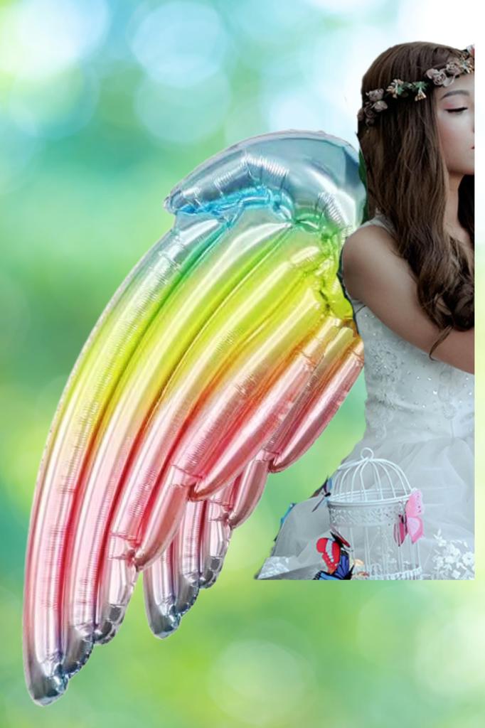 Granroba Angel Wings Cosplay Balloons, Adult Costume, 122cm, Halloween Balloon Costume, Photoshoot, Costume (4 Pieces)