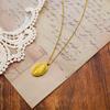 Versatile Titanium Steel Oval Clavicle Chain French Light Luxury Double-Sided Flower Non-Fading Necklace Girls Popular Jewelry