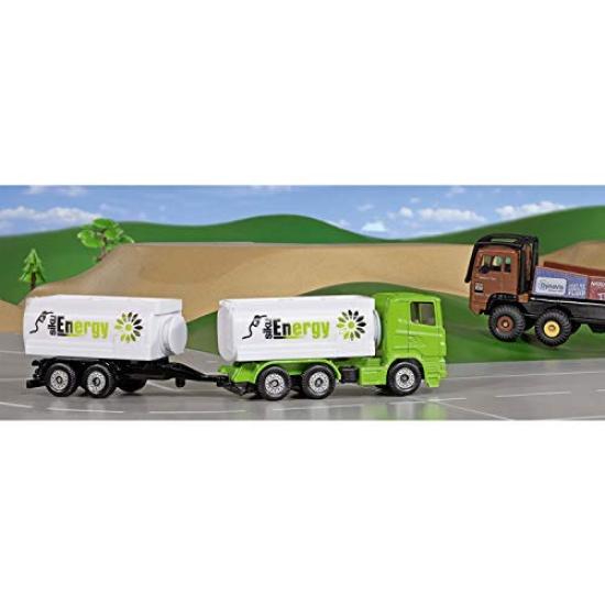 SIKU Tank Truck with for ages 3 and SK1690 Trailer, up,