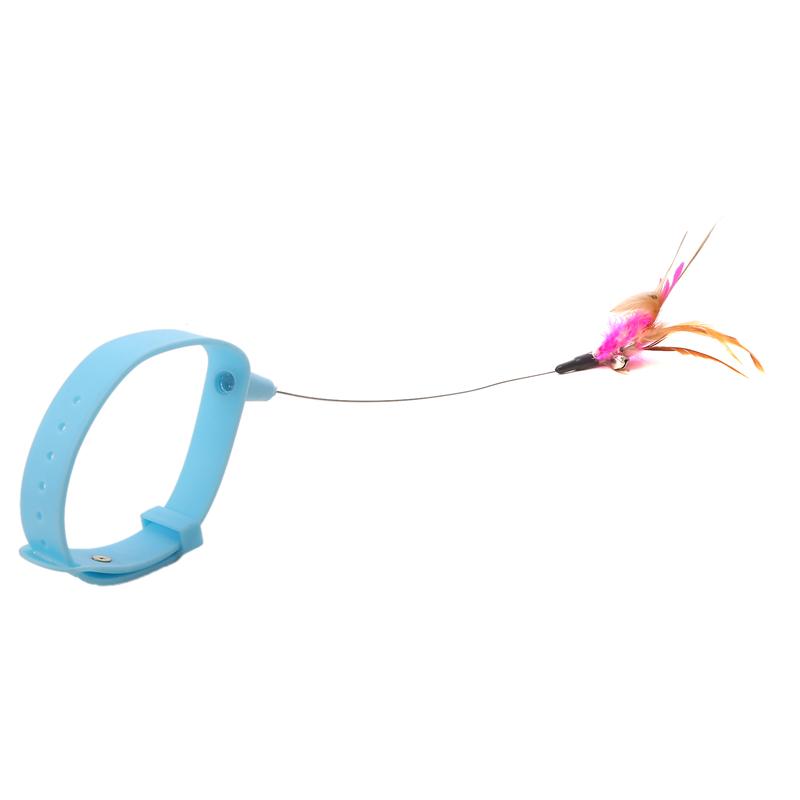 Cat Toy Collar Teaser Stick With Bells Feather Bite-Resistant Feather Fishing Rod Pet Soothing Neck Cat Toy