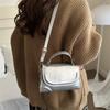 French Fashion and Fashionable Crossbody Small Square Bag Simple Texture Handbag Trendy and Fashionable Shoulder Bag Women's Bag