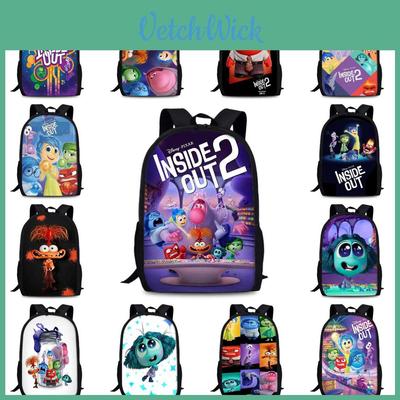 Spacious 15-inch Inside Out 2 Backpack Durable Oxford Cloth School Book Bag