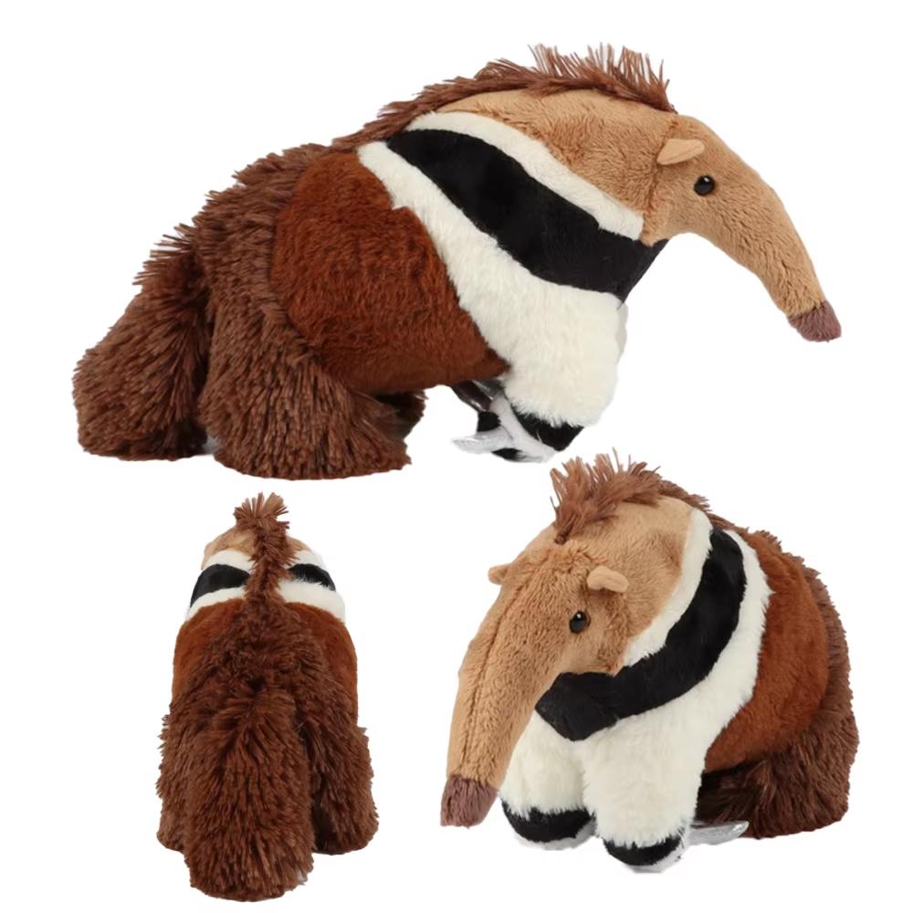 22cm Giant Anteater Plush Toys High Fidelity Simulation Soft Anteater Toys Cute Forest Ant Eater Enthusiasts Kids Birthday  Toys
