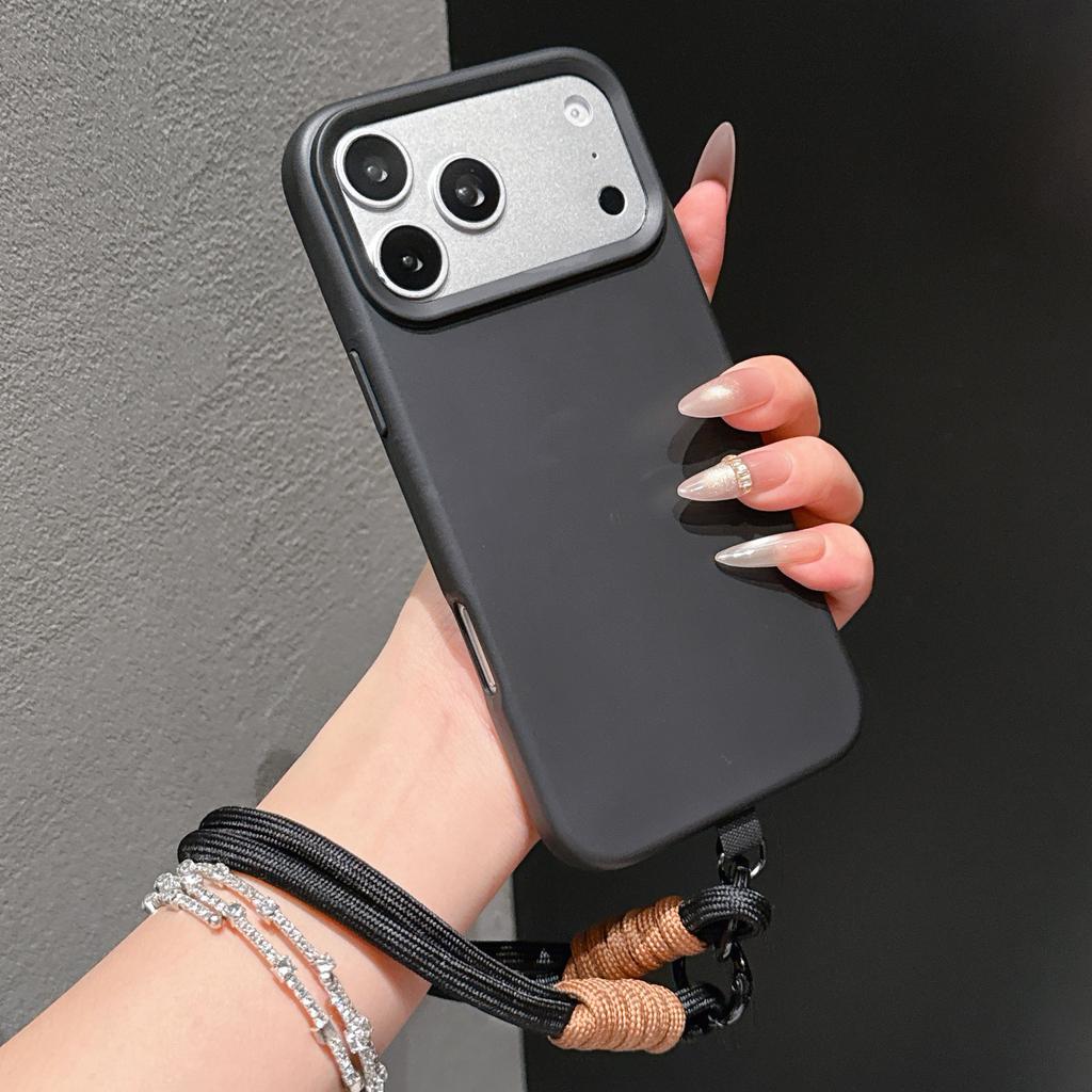 Classic Wrist Strap Phone Case Suitable For iPhone 17 Pro Max Short Strap 16 14 15 Plus Anti-Slip 12 13 11 Pro Max Case,Charm