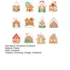 Yousheng Gingerbread Man Christmas Ornaments Santa Claus Cane Snowflakes Plastic Hanging Decor for Farmhouse Xmas Tree Rustic Holiday Decoration