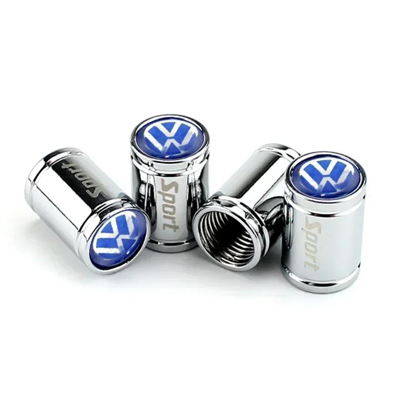 2026 New For VOLKSWAGEN VW 4PCS Car Wheel Tire Valves Tyre Stem Air Caps for Volkswagen Touran Polo Tiguan Passat GTI R Line Gol