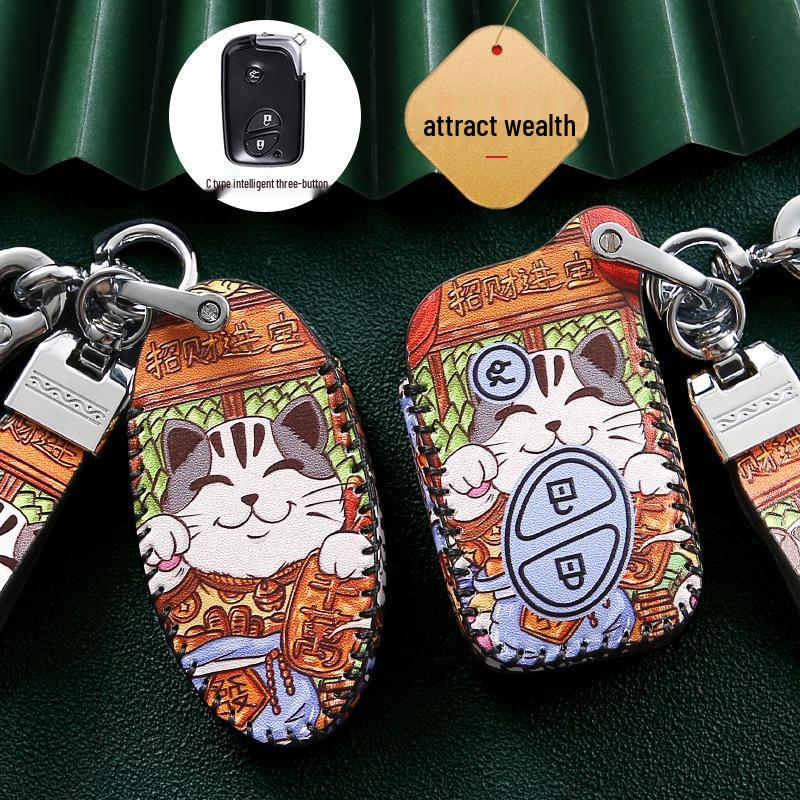 BYD Song Pro Key Case for Tang, Song Max, Qin Pro, Tang 2nd Gen DM New Energy Cars - National Tide Design Key Bag