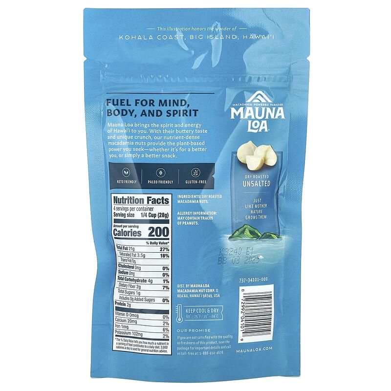 Dry Roasted Macadamias, Unsalted, 4 oz (113 g)