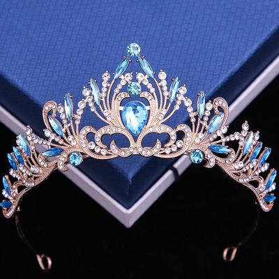 DIEZI 6 Colors Elegant Korean Girls Crystal Tiara Crown For Women Party Wedding Princess Rhinestone Bridal Crown Hair Jewelry