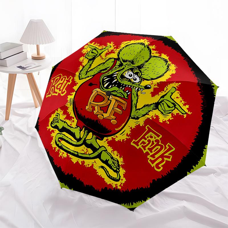 Rat Fink Sticker Decal Car Truck Window Laptop Notebook Vinyl Graphic Art 5Umbrella, Portable 3-Fold Compact Umbrella for Men & Women Gift