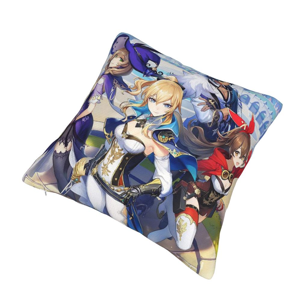 Printing Genshin Impact map Pillowcase Polyester Cushion Cover Decorations video game Pillow Case Cover Home Zippered