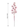 20Pcs Artificial Snow Red Berry Pick Branch Christmas Holly Berries Stem Faux Plants Branch Xmas Holiday Home Decoration