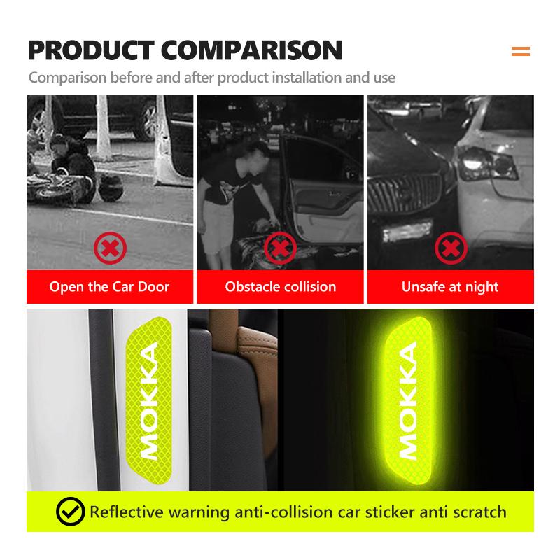 Car Body Side Protective Sticker Door Safety Warning Anti-collision Sticker For Opel Astra G H J K F Corsa D Zafira B Insignia