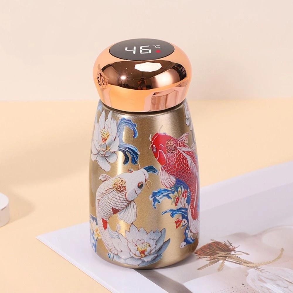 Chinese Style Insulated Water Cup Mushroom Shaped Mini Thermos Cup  Office Use