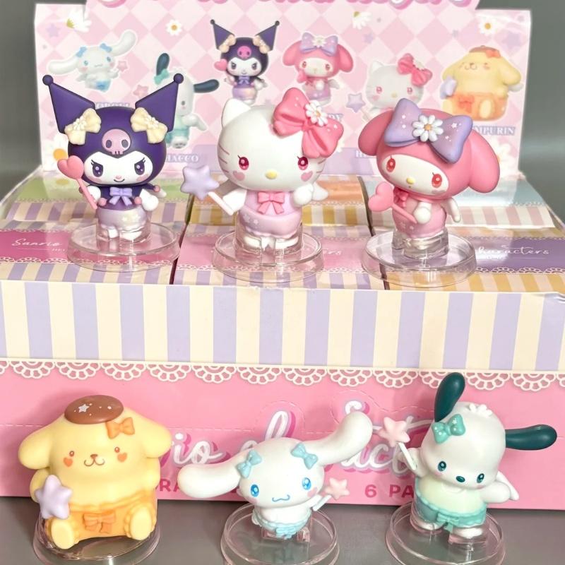 Sanrio Little Cupid Magnetic Ornament Handmade Refrigerator Sticker Figurines Trendy Toys Blind Box Series Desktop Ornaments