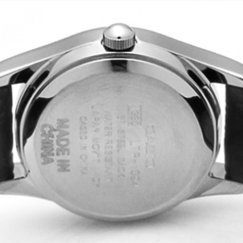 Casio Montre analogique Sat pour étudiantes en cuir LTP 1094E 1ARDF LTP 1094E 1A